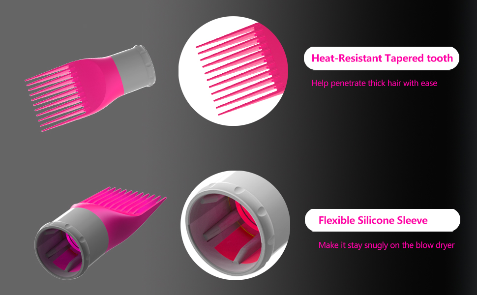 comb attachment for hair blow dryer