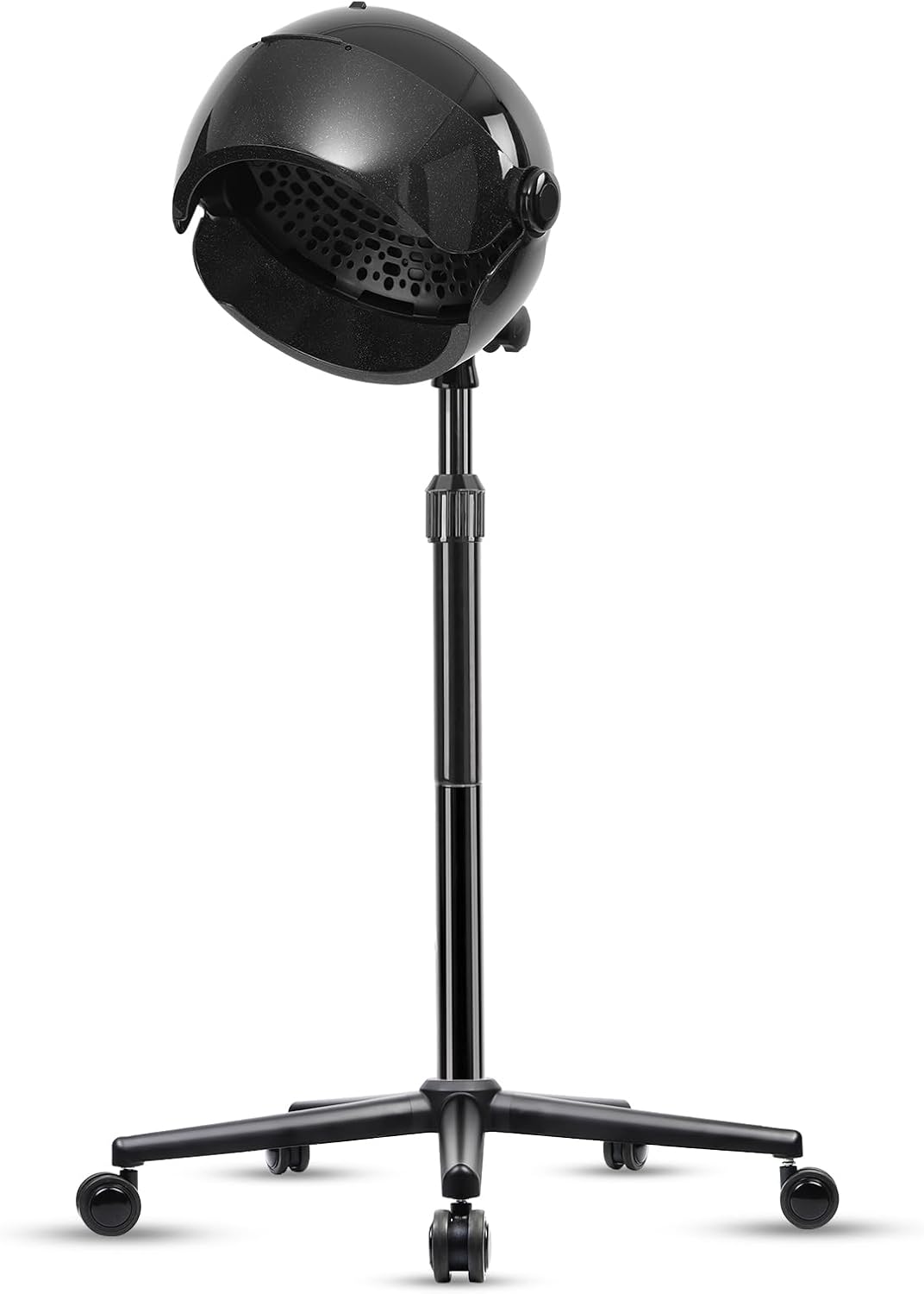 Hooded Hair Dryer, 1500W Standing Hair Dryer with Time Settings, Touch Controls, 3 Temperature Modes, Height Adjustable Ionic Hooded Dryer on Wheels, Sit Under Hair Dryer Bonnet for Home or Salon Use