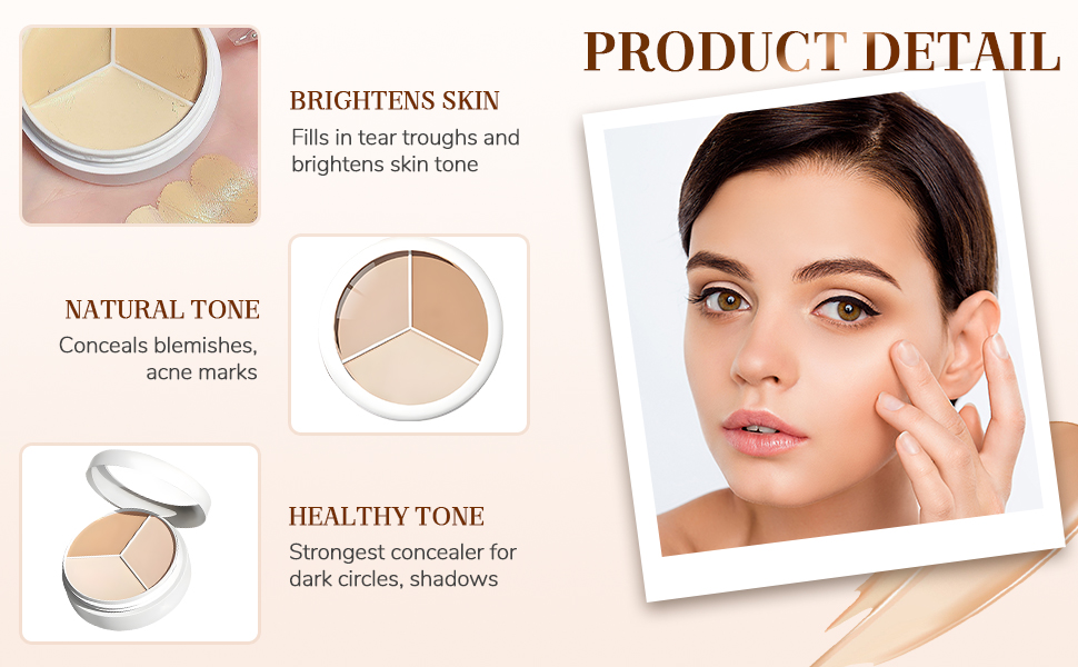 Tricolor Concealer Pot