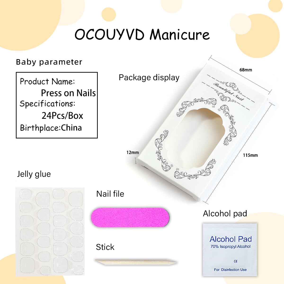 Flower Almond Shaped Press on Nails Summer Short False Nails with 3D Embossed Design Pink Yellow Gradient Fake Nails Glossy Full Cover Acrylic Nails Stick on Nails for Women Nail Decorations 24 Pcs - Image 5