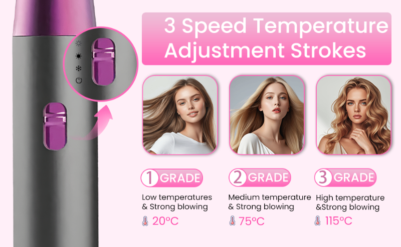 3 in 1 Hot Hair Curling Iron Brush