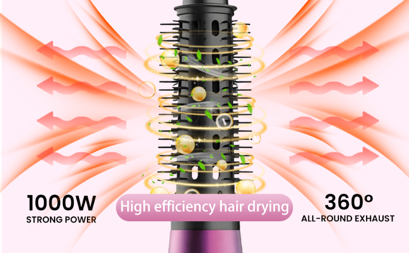 3 in 1 Hot Hair Curling Iron Brush