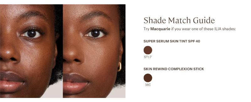 SF13 shade match: Super Serum Skin Tint ST17; Skin Rewind Complexion Stick 38C.