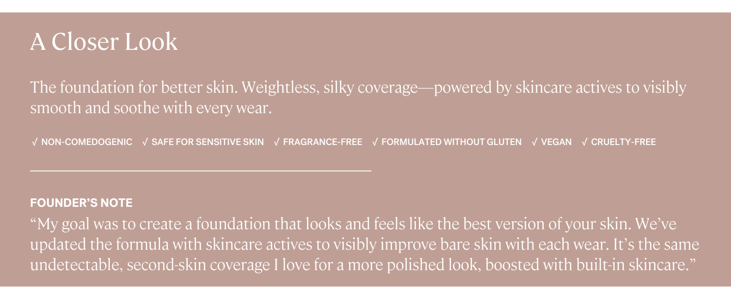 ILIA True Skin Serum Foundation is safe for sensitive skin, vegan, and non-comedogenic.