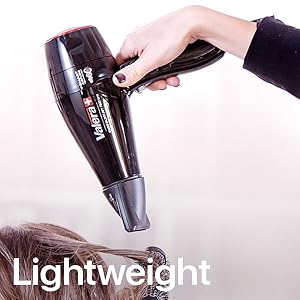 Photo of hairdryer held above someone’s head