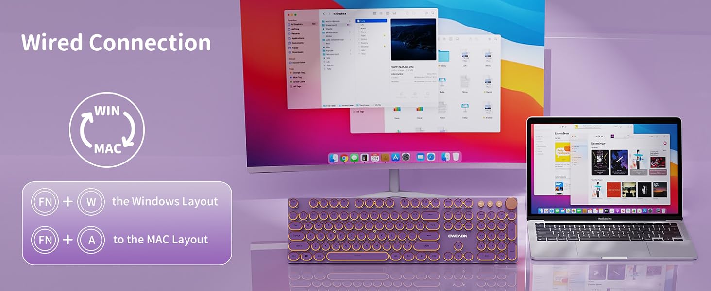 Purple gaming keyboard