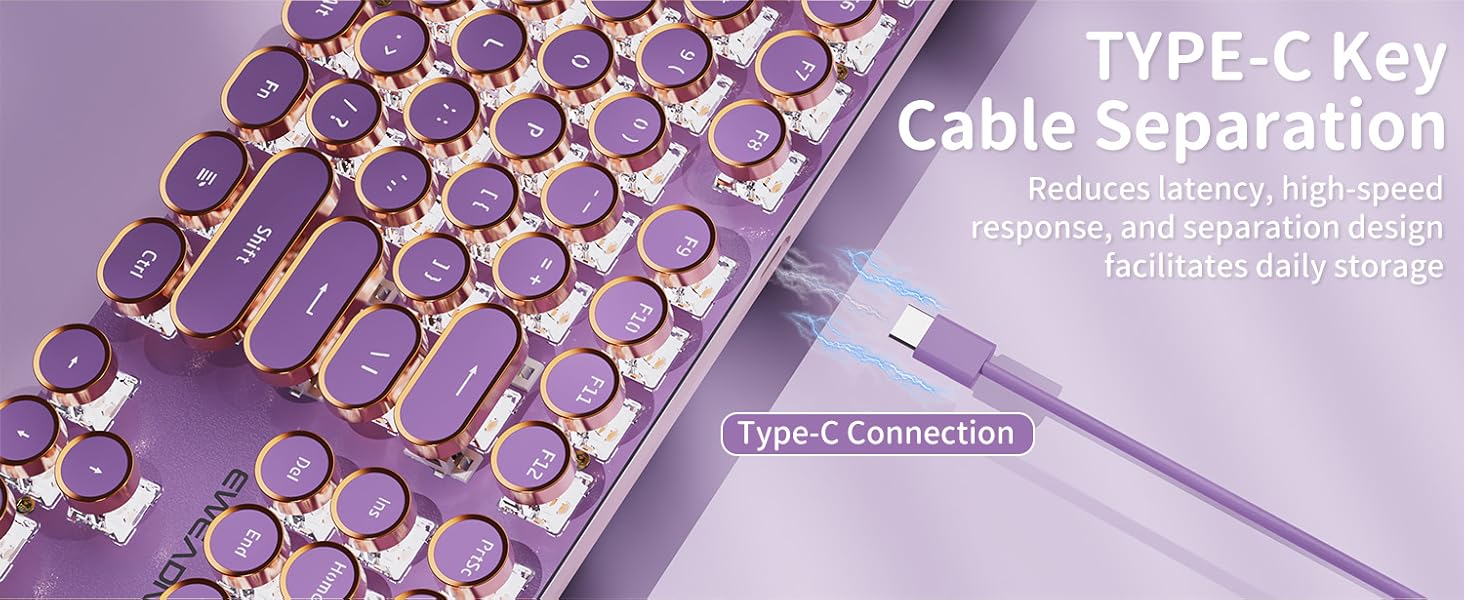 Keyboard with round keycaps