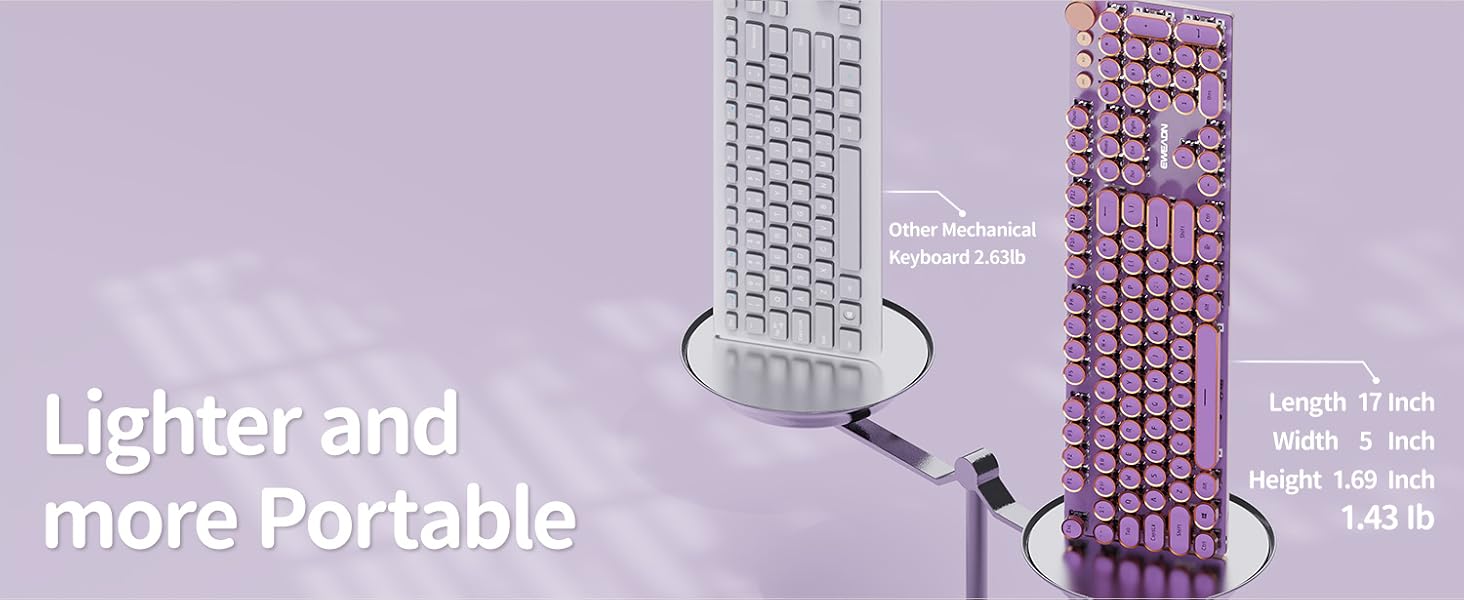 Backlit purple mechanical keyboard