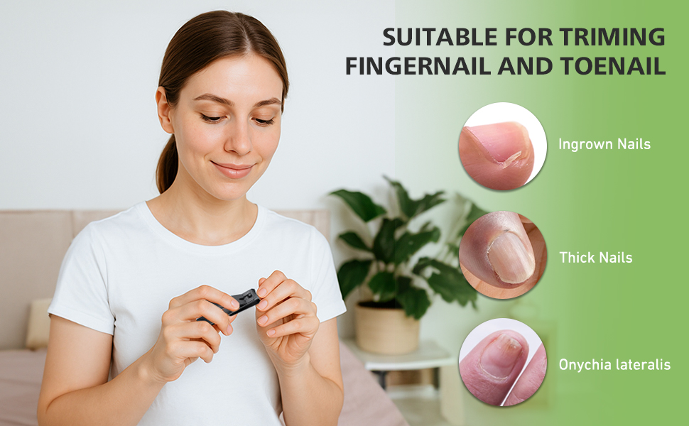 BALUCA Curved Toenail Clipper for Thick Nails