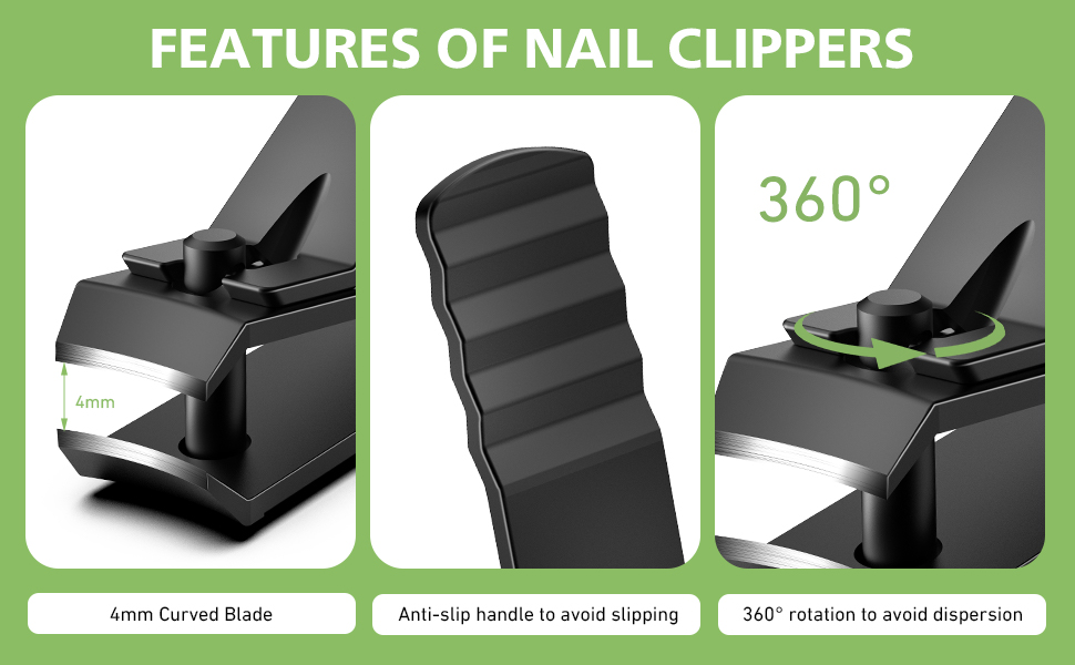 BALUCA Curved Toenail Clipper for Thick Nails