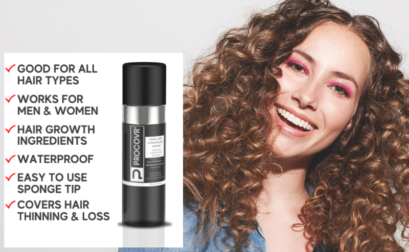 PROCOVR Hair Loss Concealer Cream Covers Hair Thinning. Hair Growth Treatment