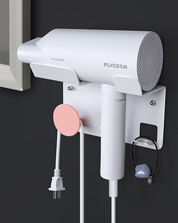 pink blow dryer holder