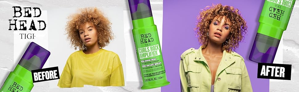 tigi bed head bedhead curls rock amplifier curly hair cream curls waves definition defined smooth