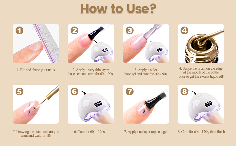 Metallic Painting Liner Gel Polish