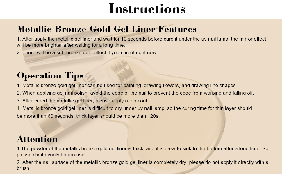 Gold Painting Gel for Nail Art