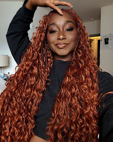 Ginger deep wave braiding hair