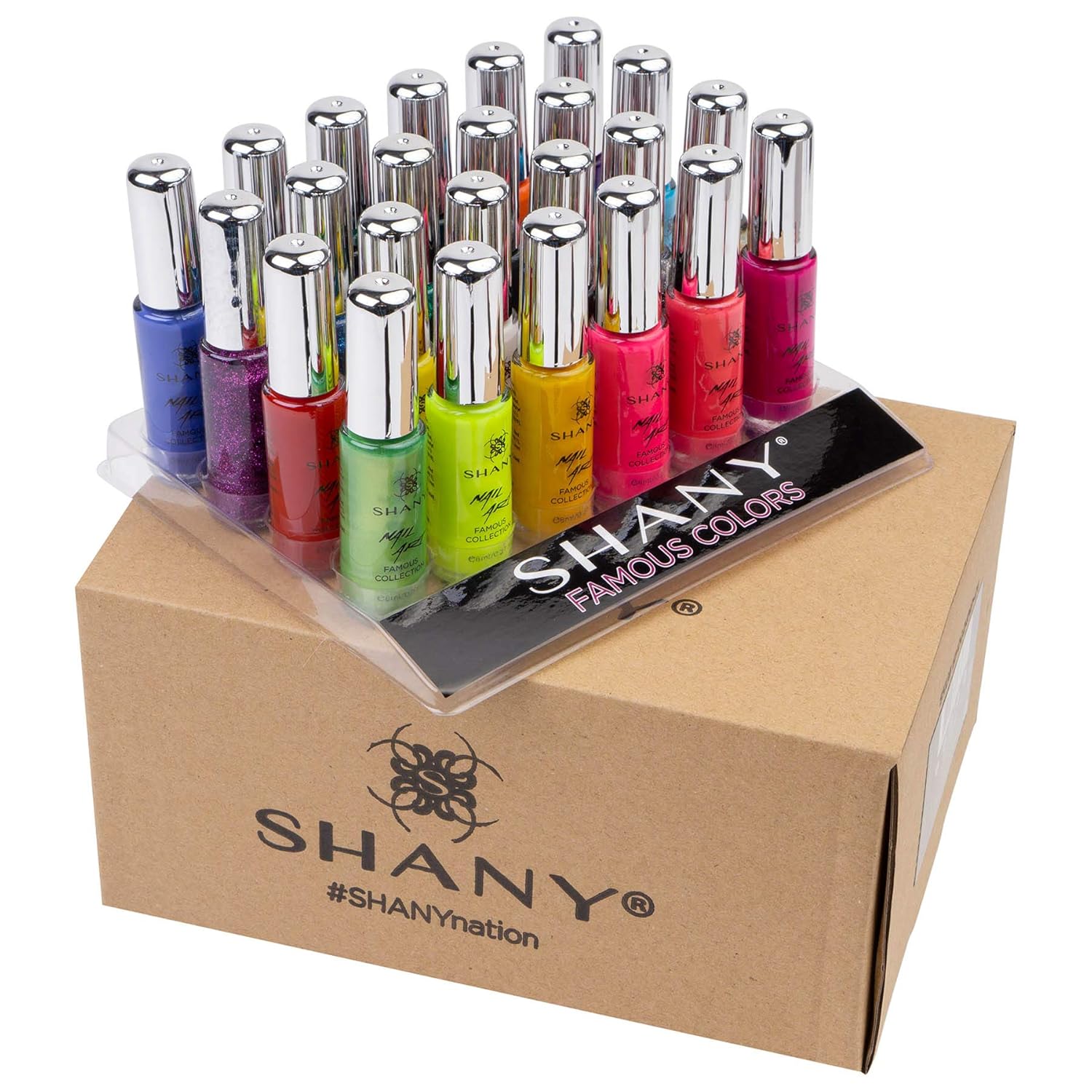 SHANY Nail Art Set Nail Polish - Glitter, Metallic, Pearls, Neon and Matte Nail Polish Nail Art Drawing Decoration Set With Built-in Thin Nail Art Brush - 24 Famous Colors Nail Polish Bulk - Image 2