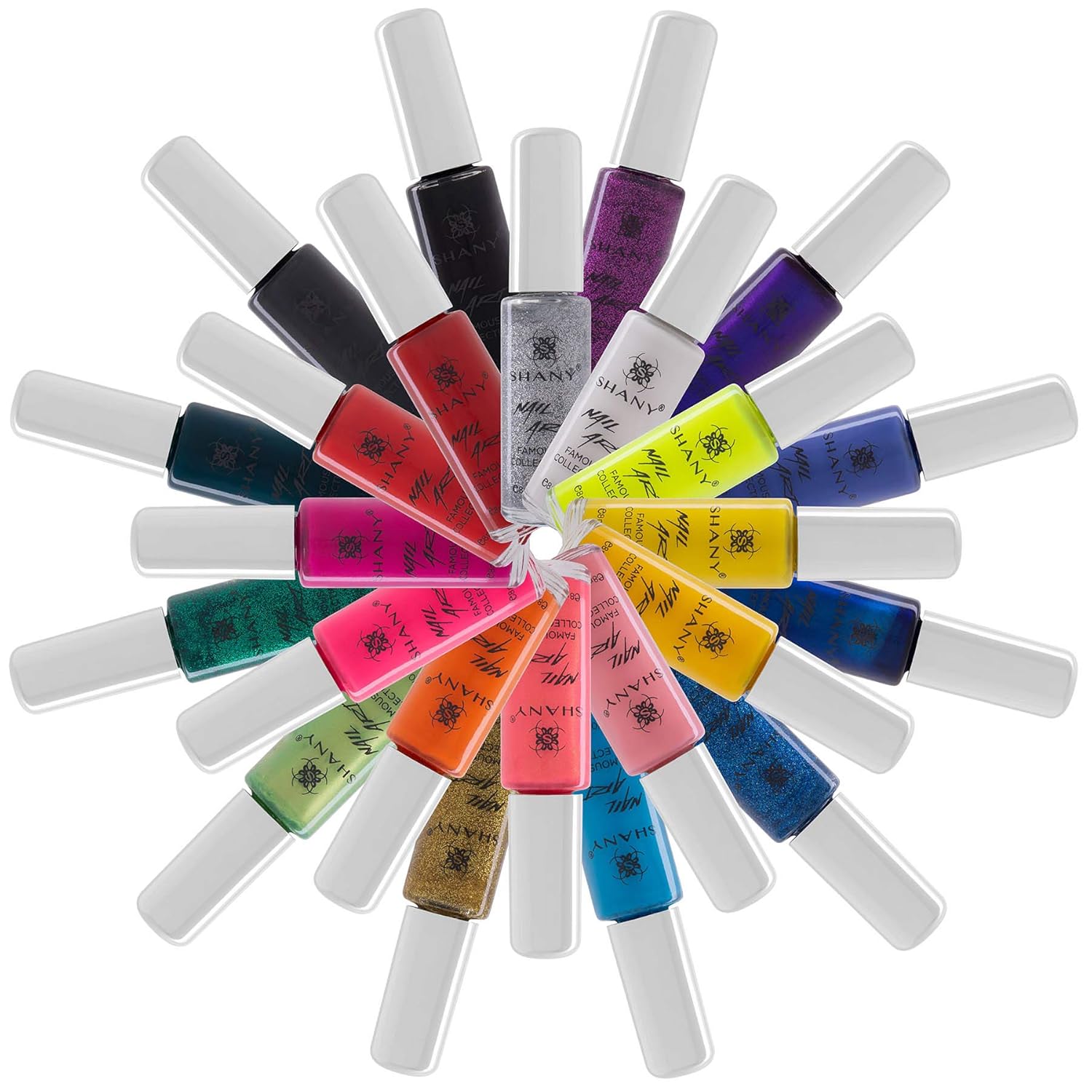 SHANY Nail Art Set Nail Polish - Glitter, Metallic, Pearls, Neon and Matte Nail Polish Nail Art Drawing Decoration Set With Built-in Thin Nail Art Brush - 24 Famous Colors Nail Polish Bulk - Image 5