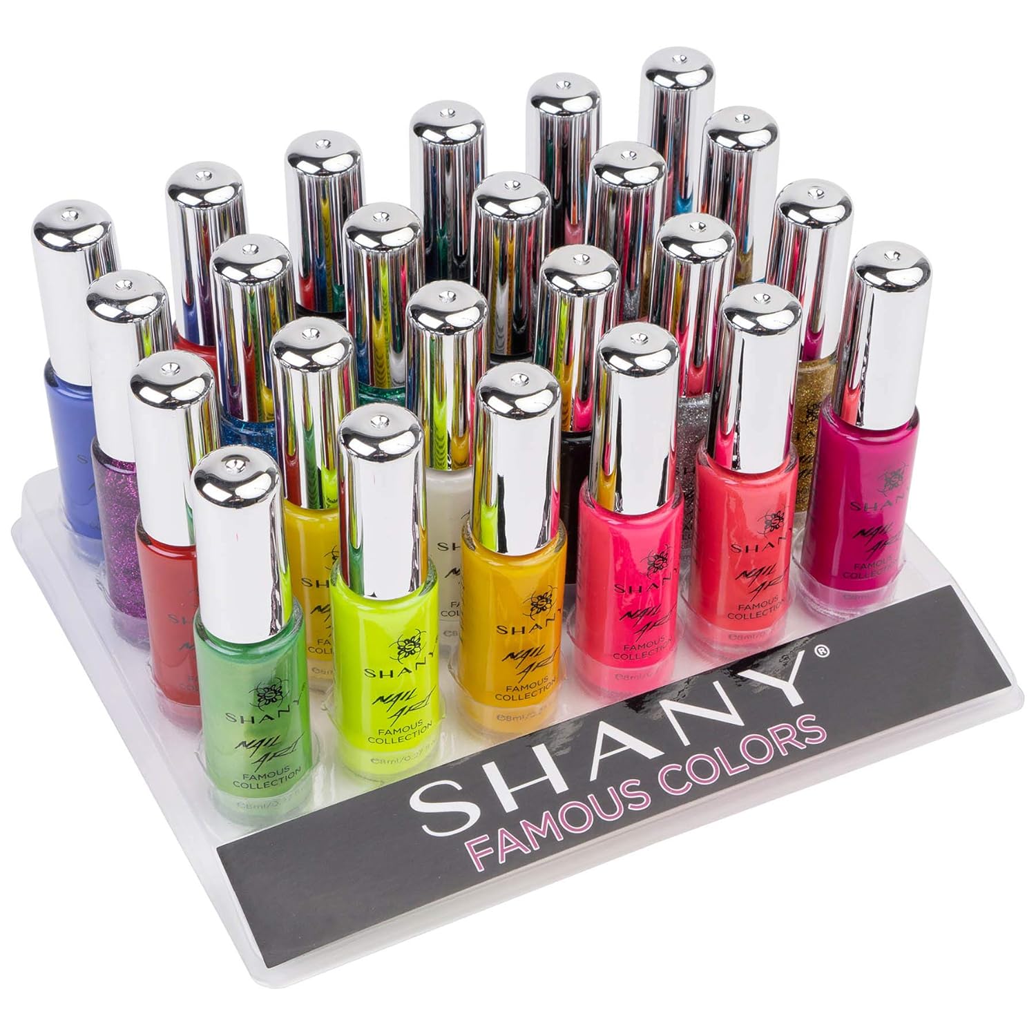 SHANY Nail Art Set Nail Polish - Glitter, Metallic, Pearls, Neon and Matte Nail Polish Nail Art Drawing Decoration Set With Built-in Thin Nail Art Brush - 24 Famous Colors Nail Polish Bulk - Image 6