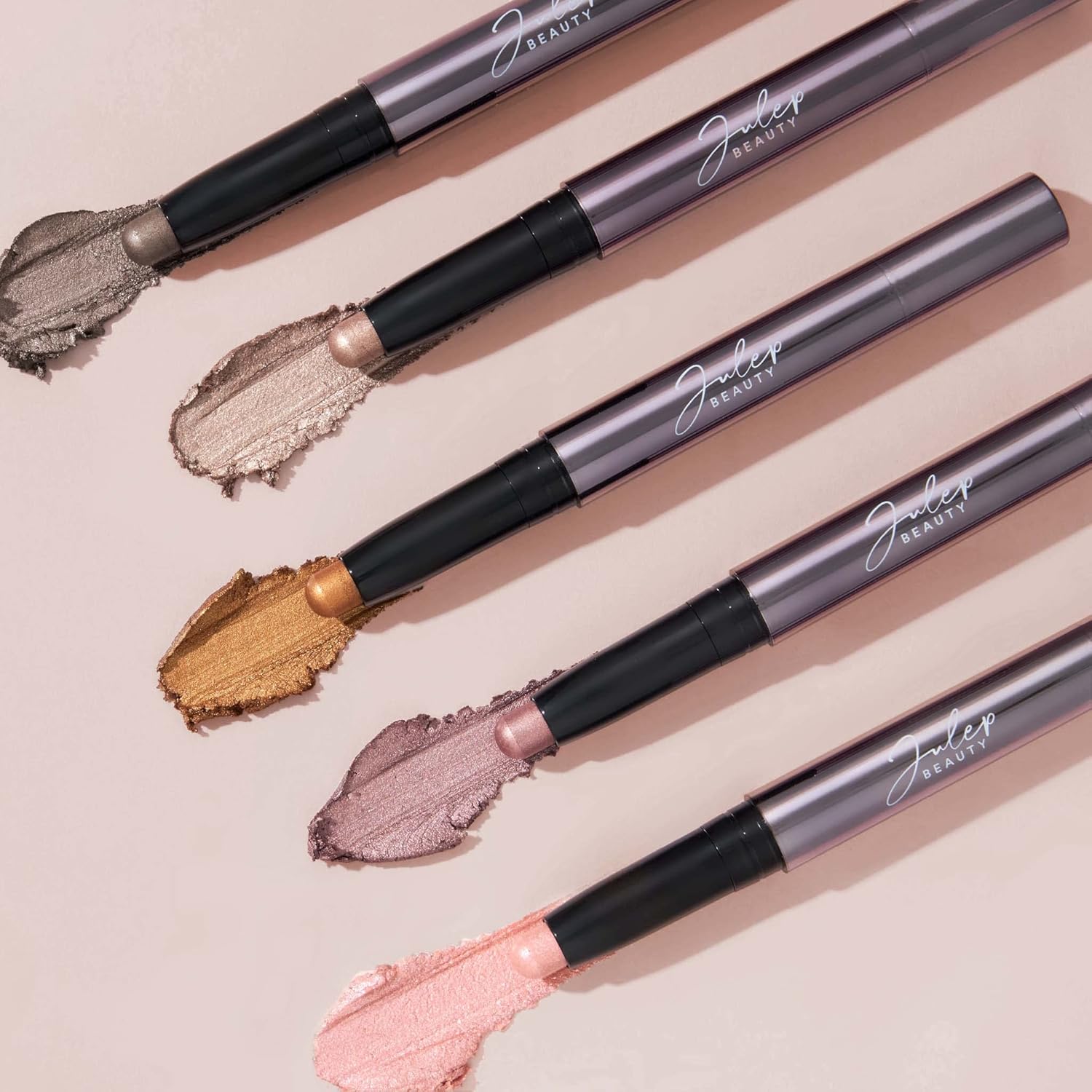 Julep Eyeshadow 101 Crème-to-Powder Waterproof Shadow Stick Duo – Long-Lasting, Crease-Proof, Easy Appy with Built-in Smudger - Pearl & Rose Shimmer - Image 10