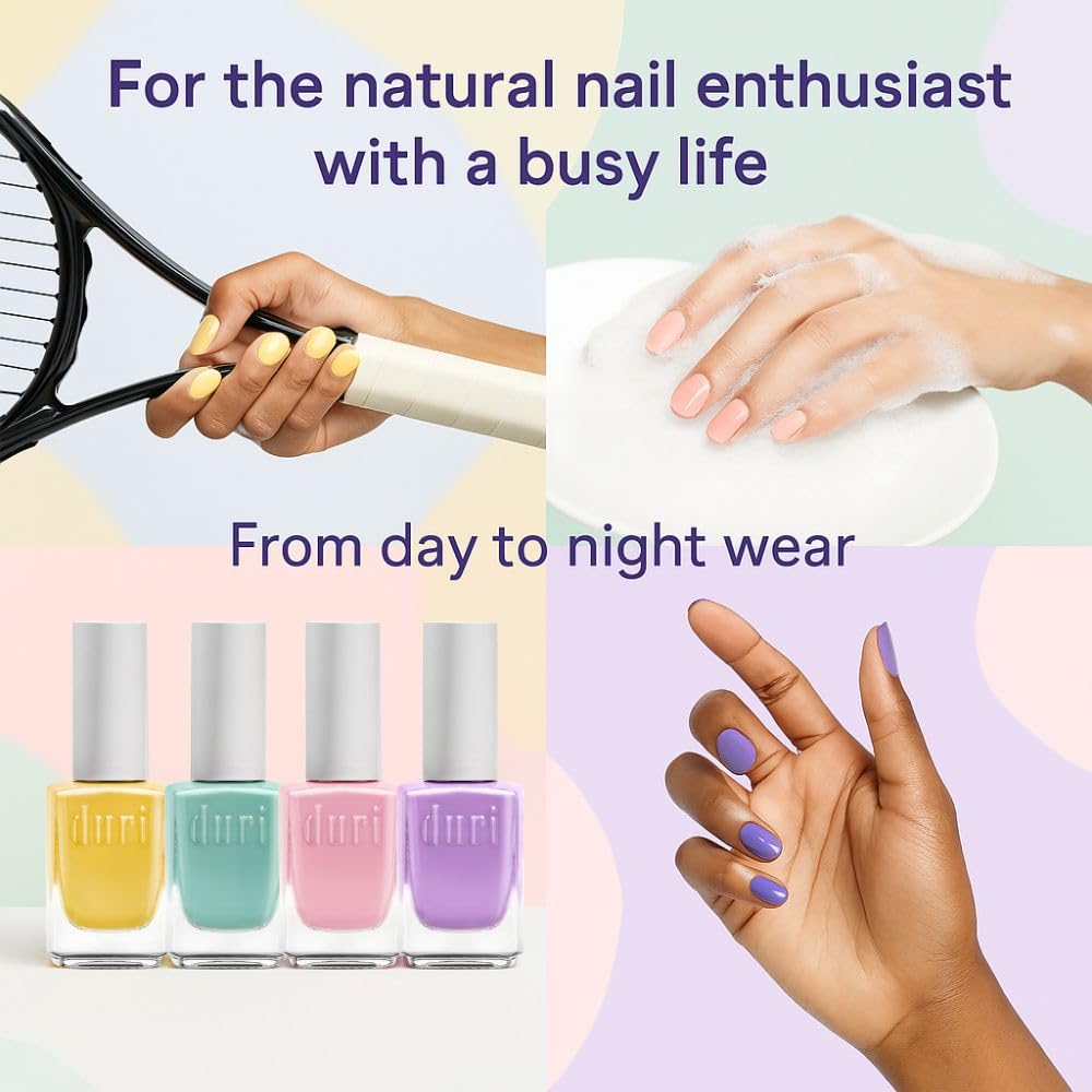 duri Nail Polish, 599 Call Me Maybe, Pastel Coral Shade, Long Lasting - Image 6
