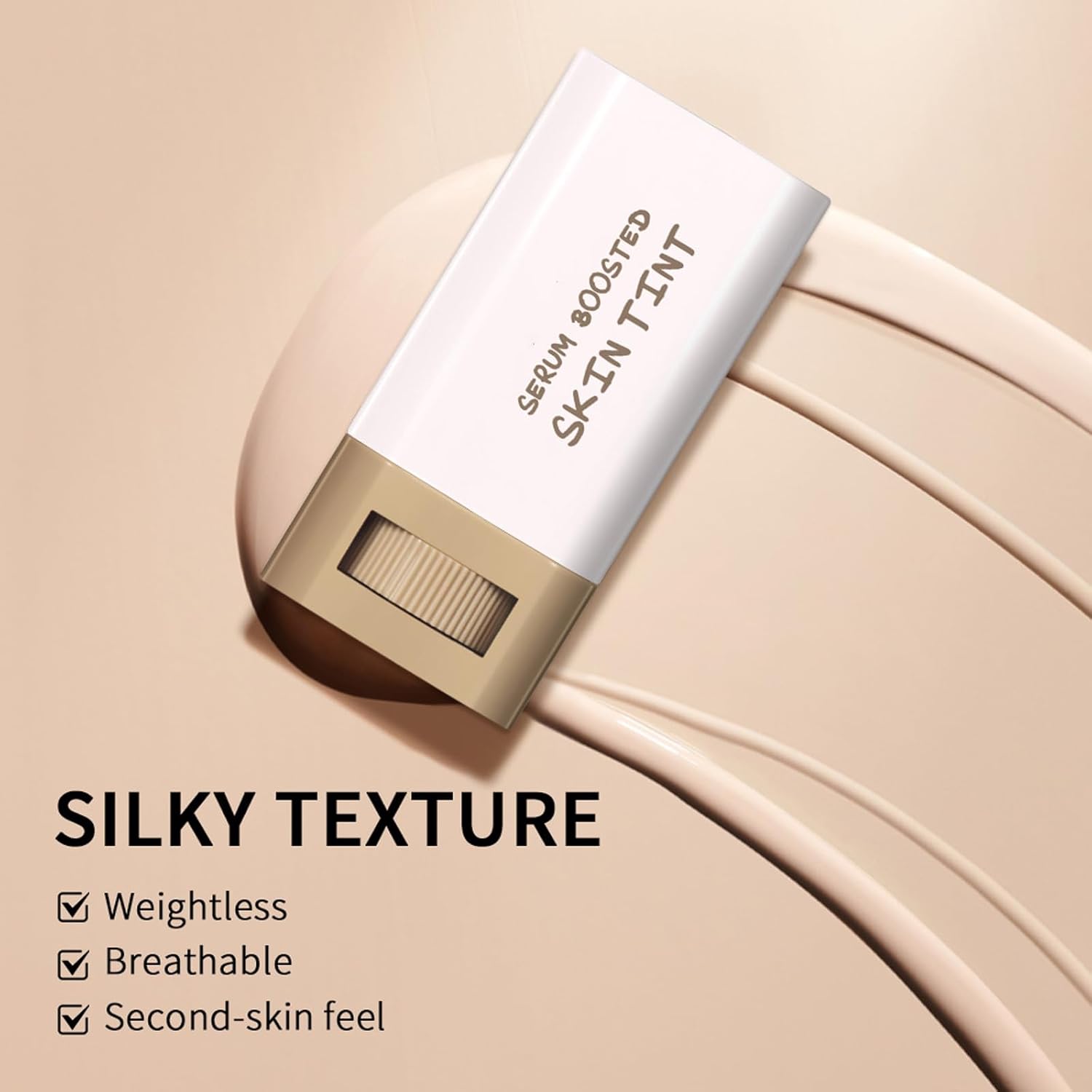 Beauty Balm Serum Boosted Skin Tint – Hydrating Tinted Moisturizer, Lightweight Solid Tinted Foundation Stick for Flawless, Sheer to Medium Coverage, Radiant & Dewy Finish, All-Day Wear (6#, 1) - Image 3