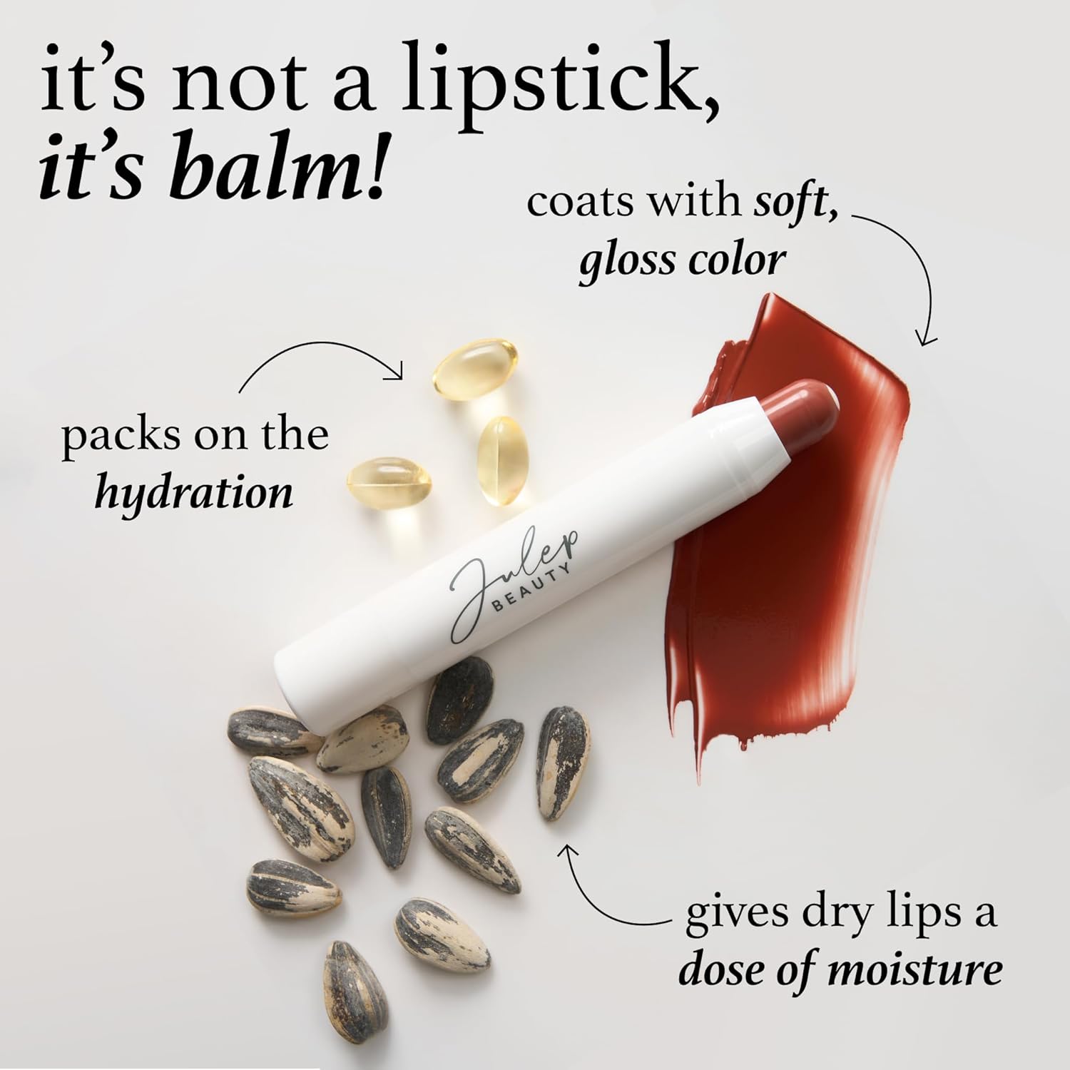 Julep It's Balm Tint of Color Lip Balm - Canyon Rose | Hydrating Lip Color with Vitamin E Core | Natural Gloss Finish | Vegan & Cruelty-Free - Image 3