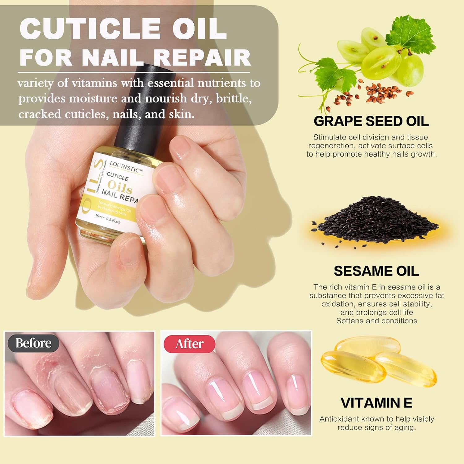 Fast-Acting Gel Nail Polish Remover and Cuticle Oil, 3-5 Minute Professional Formula - Image 4