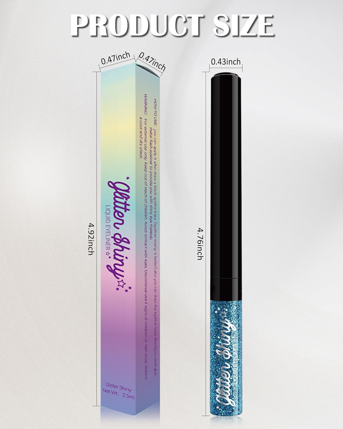 Chameleon Sea Green Metallic Liquid Glitter Eyeliner Waterproof Makeup Gift - Image 7