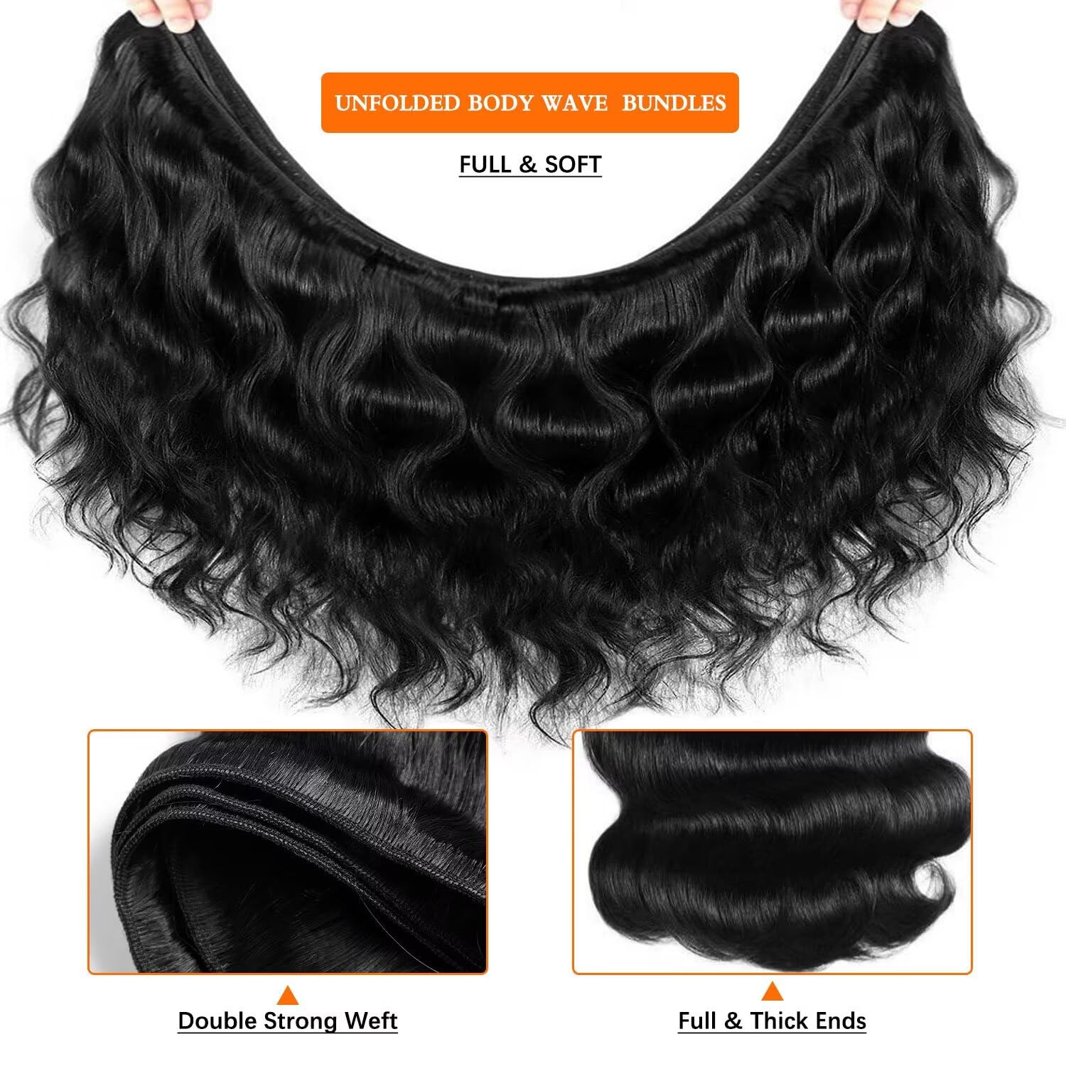 12A Body Wave 24 26 28 Inch Brazilian Virgin Human Hair Bundles Unprocessed - Image 5