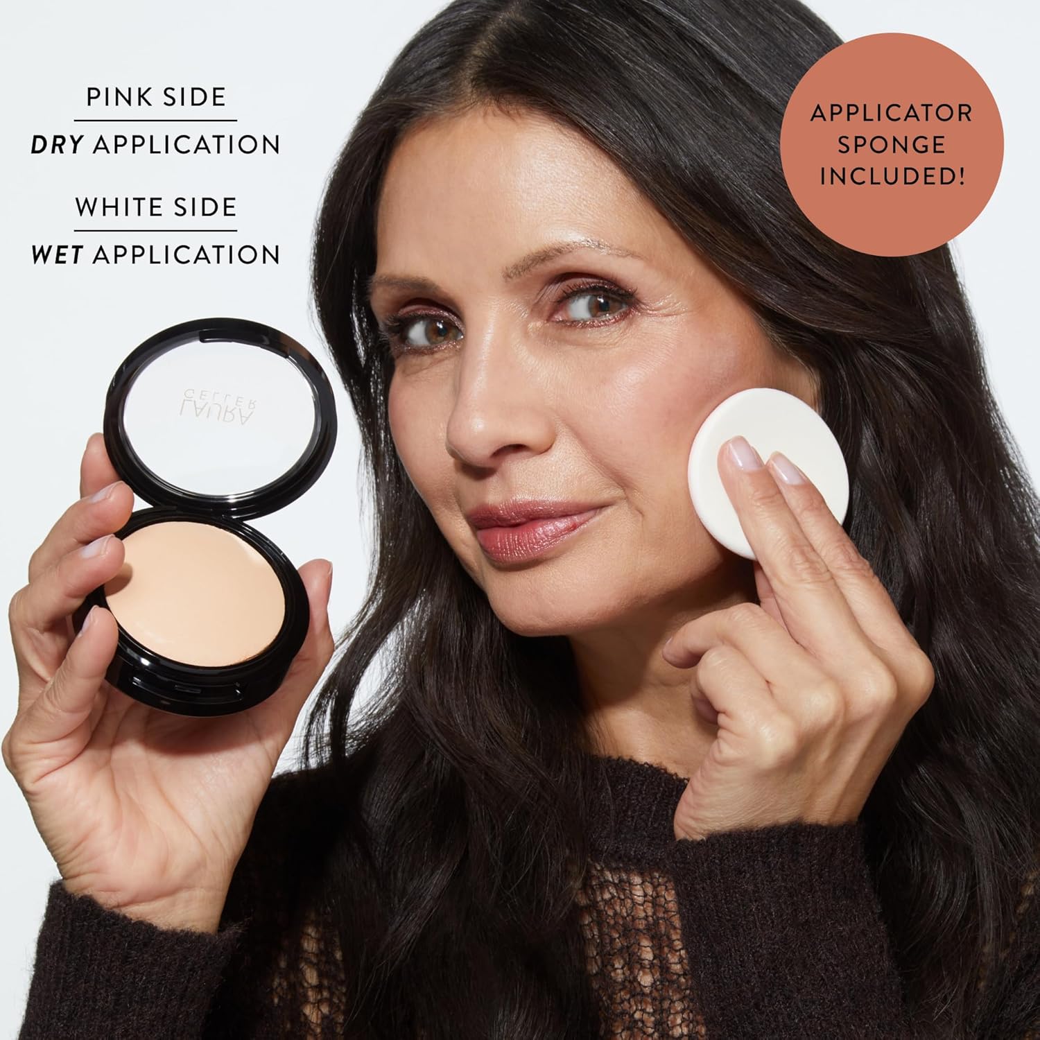 LAURA GELLER NEW YORK Baked Starter Kit - Full Coverage: Double Take Powder Foundation + Best of the Best Face Palette + Retractable Angled Kabuki Brush (01 Porcelain) - Image 6