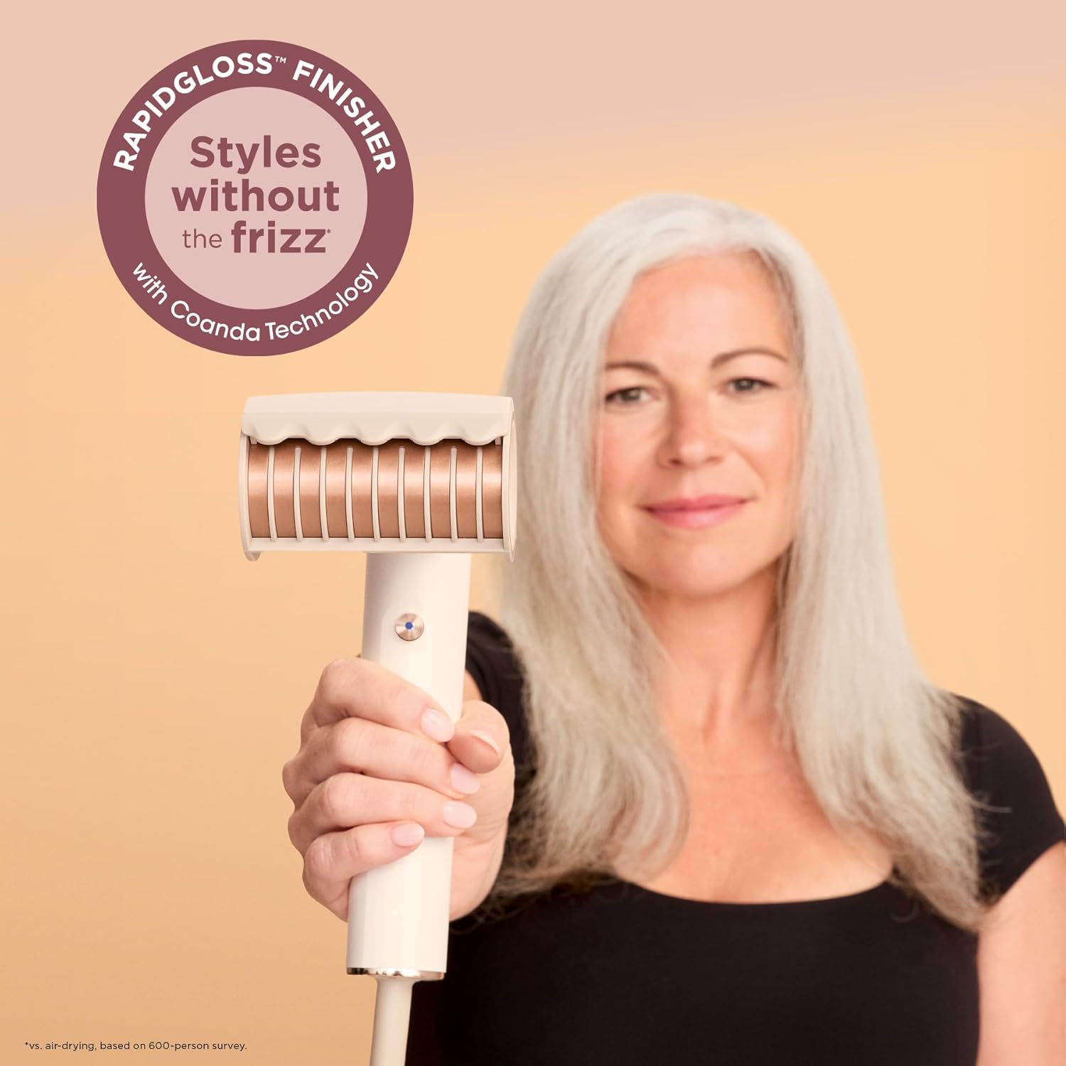 Shark Hair Dryer SpeedStyle RapidGloss Finisher and High-Velocity, Ionic Hair Blow Dryer with IQ Speed Styling and Drying Suite, No Heat Damage, Best for Curly and Coily Hair, Silk, HD332 - Image 3