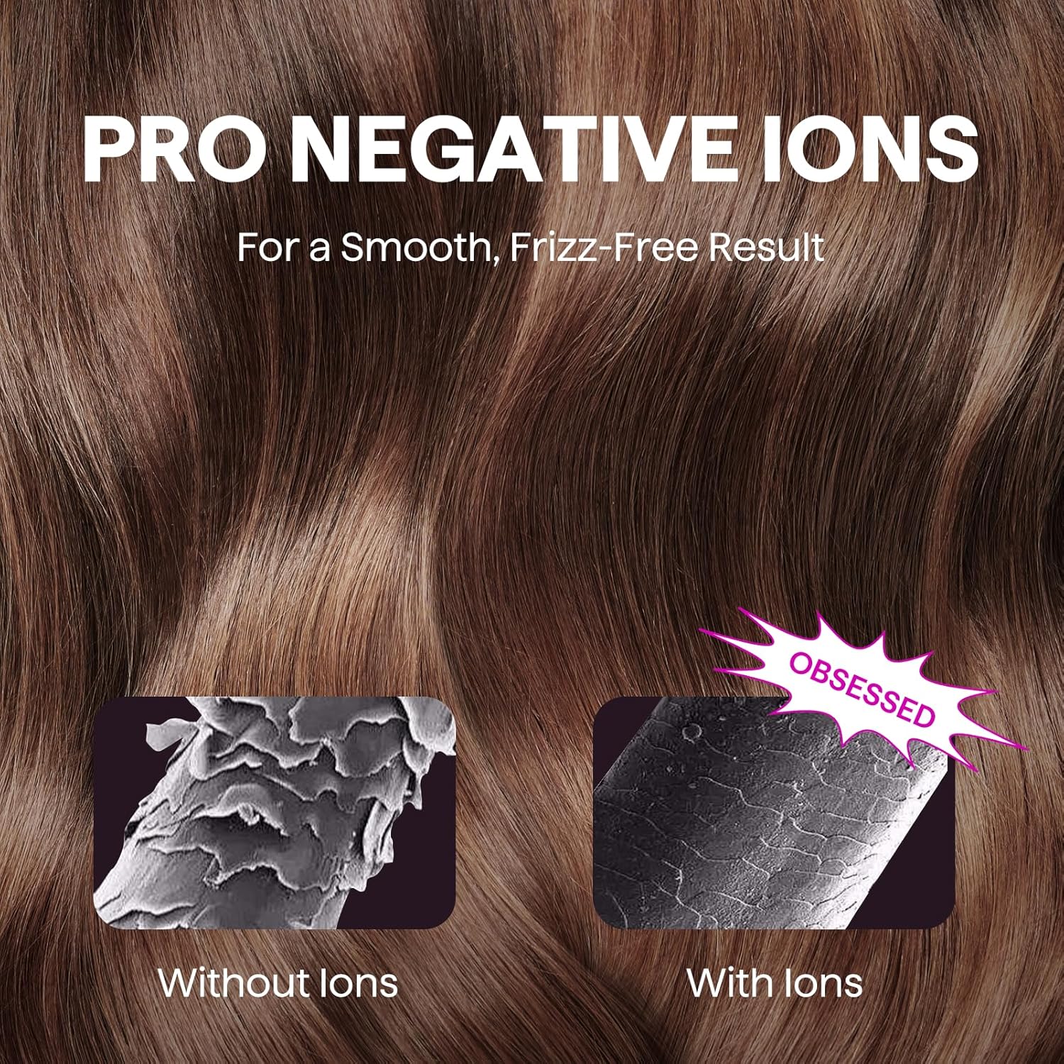 Hair Dryer, Wavytalk Turblow Pro Fast Drying Blow Dryer, High Speed Hair Dryer for Women with 110,000 RPM, Pro Negative Ions for Reduces Damage, Frizz Smoothing, 3 Speeds &3 Temps, One Cool Shot, Pink - Image 6
