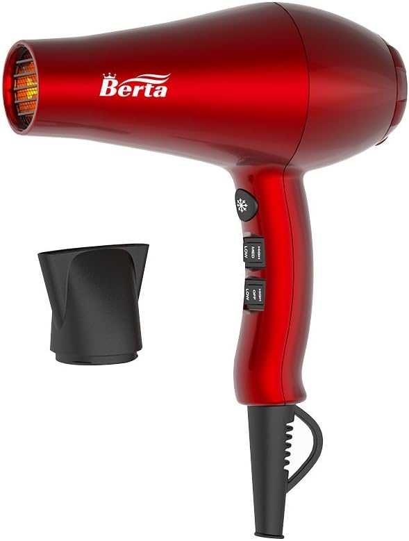 1875W Powerful Negative Ions Hair Dryer Ceramic Professional Far Infrared Blow Dryer 2 Speeds 3 Heating Settings with Diffuser Concentrator & Comb - Image 7
