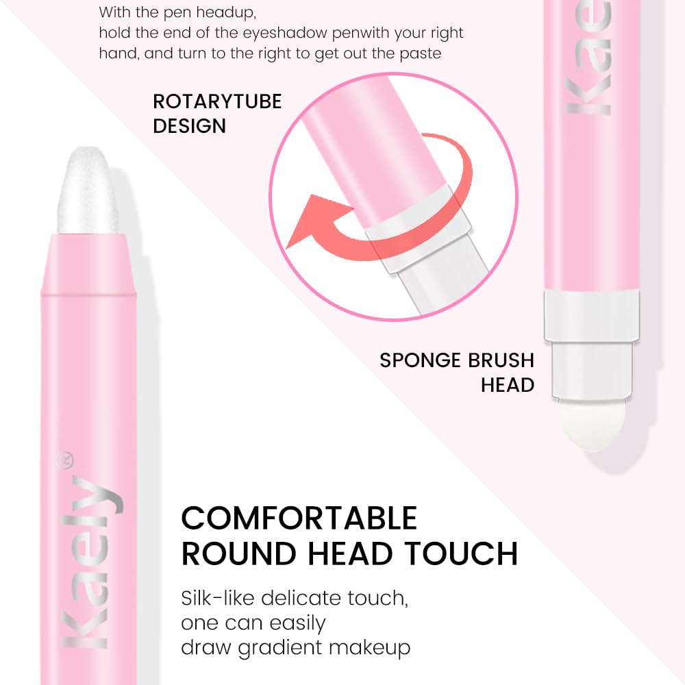 2-in-1 Cream Eyeshadow & Highlighter Stick, Waterproof Ivory White Shimmer Eye Shadow Pencil for Women, Long-Lasting Pigmented Makeup, sombras para ojos 01 - Image 3