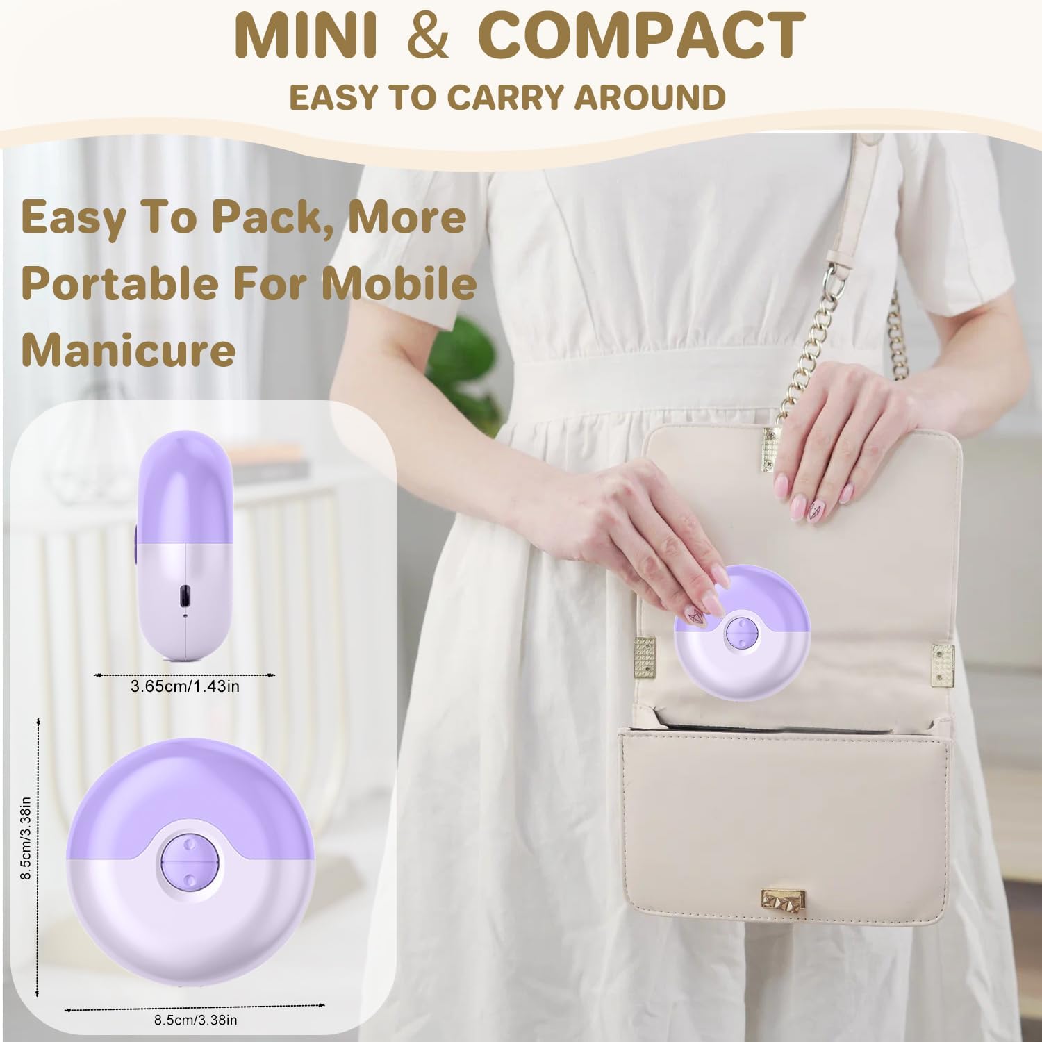 Rechargeable 2-in-1 Electric Nail Clipper and Trimmer Black with 2 Speeds - Image 9