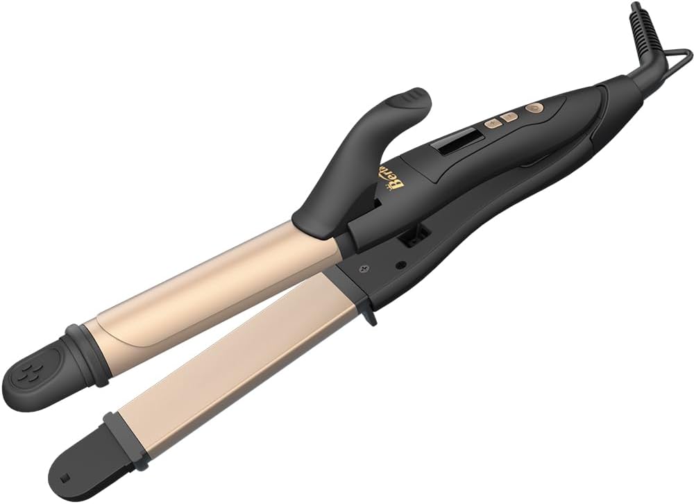 2 in 1 Hair Iron Professional Hair Straightener & Curler Iron, 275-425℉ Adjustable Temperature, Ceramic Flat Iron Ionic 1.25 Inch Barrel, Dual Voltage - Image 2