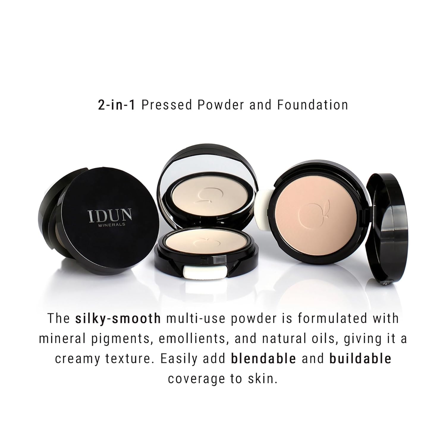 2-In-1 Pressed Powder and Foundation - Multi-functioning Powder With A Perfecting Matte Finish - Easily Blendable And Buildable, Vegan Formula - Osterlen Medium - 0.27 oz - Image 2