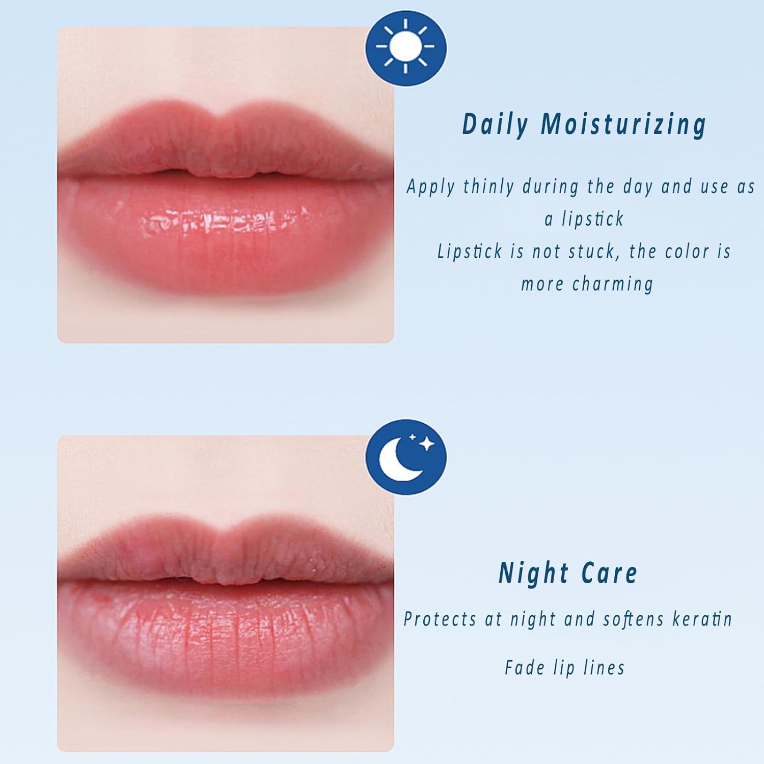 2 Pack Hyaluronic Acid Lip Balm - Refreshing Soothing Eliminate Lip Lines Lip Balm, Hydrates, Softens and Reduces Lip Lines Relieve Dryness Alcohol-Free Nourishes All Lip Skin Types - Image 4
