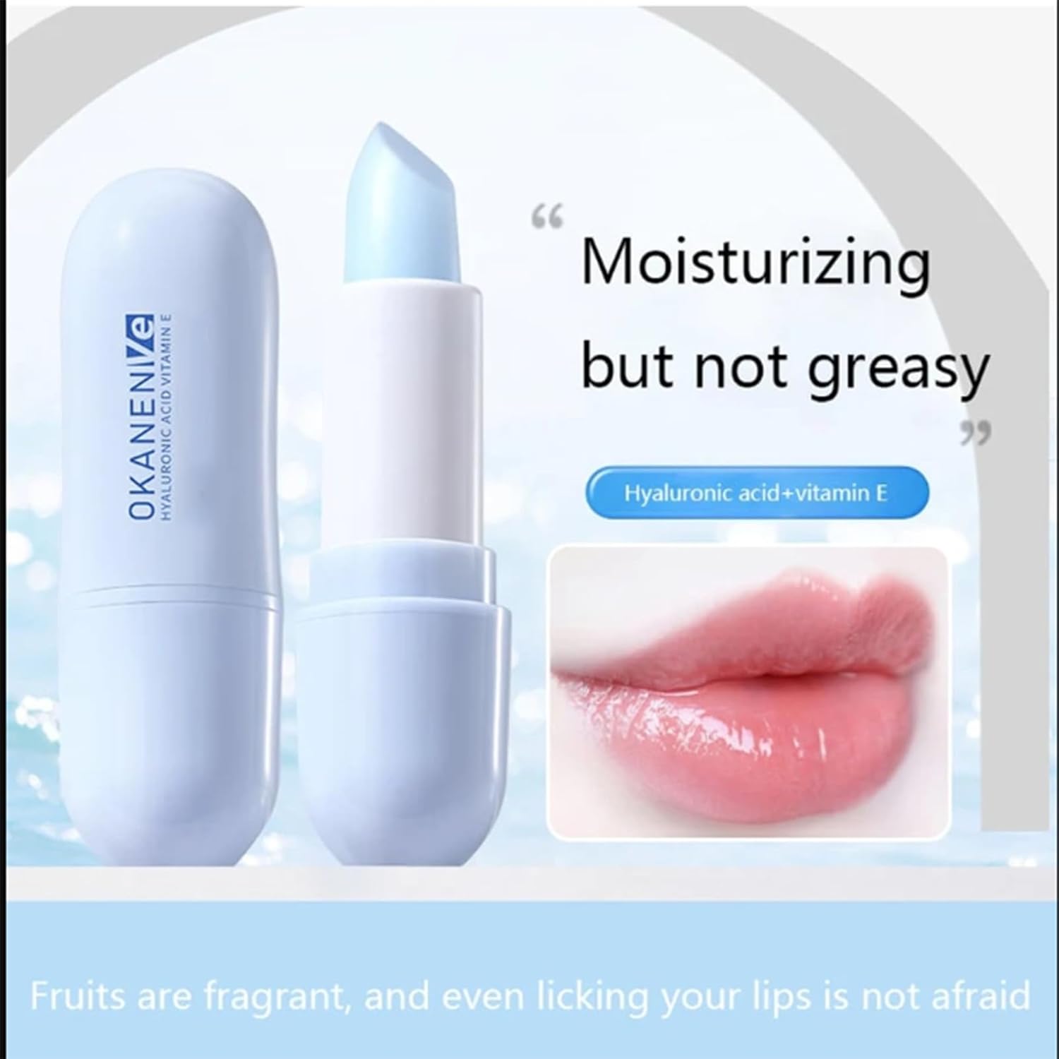 2 Pack Hyaluronic Acid Lip Balm - Refreshing Soothing Eliminate Lip Lines Lip Balm, Hydrates, Softens and Reduces Lip Lines Relieve Dryness Alcohol-Free Nourishes All Lip Skin Types - Image 2