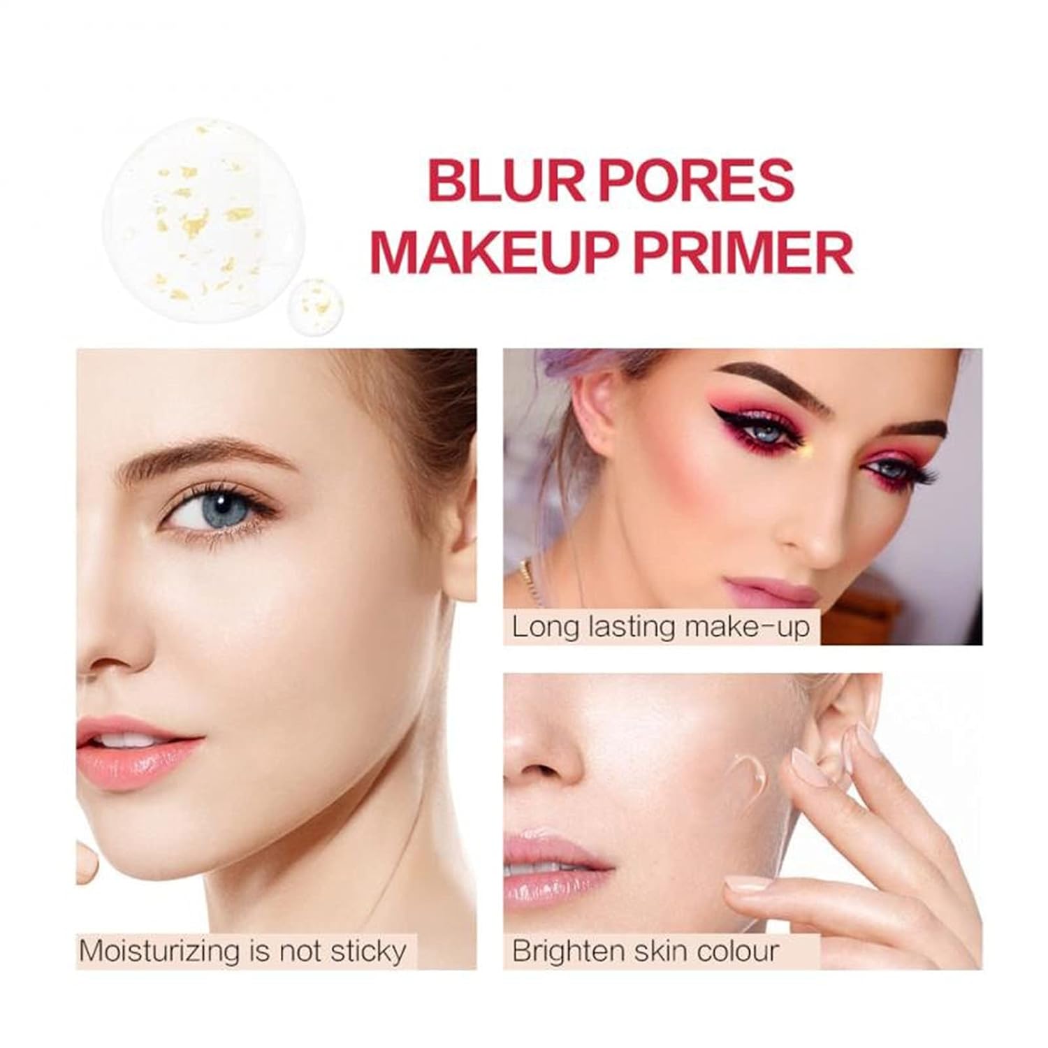 2 Pack Magical Perfecting Base Face Primer Under Foundation Pore Shrink Cream, Isolation Concealer Cream Invisible Pore, Cover Acne Marks/Shrink Pores/Lift Firming/Oil Control(30g) - Image 5