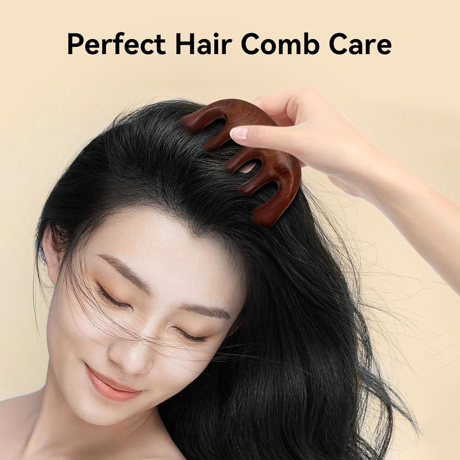 2 Pack Wooden Scalp Massage Comb, Sandalwood Scalp Massager Wood, Head Gua Sha Brush for Women Men Hair Growth - Image 8