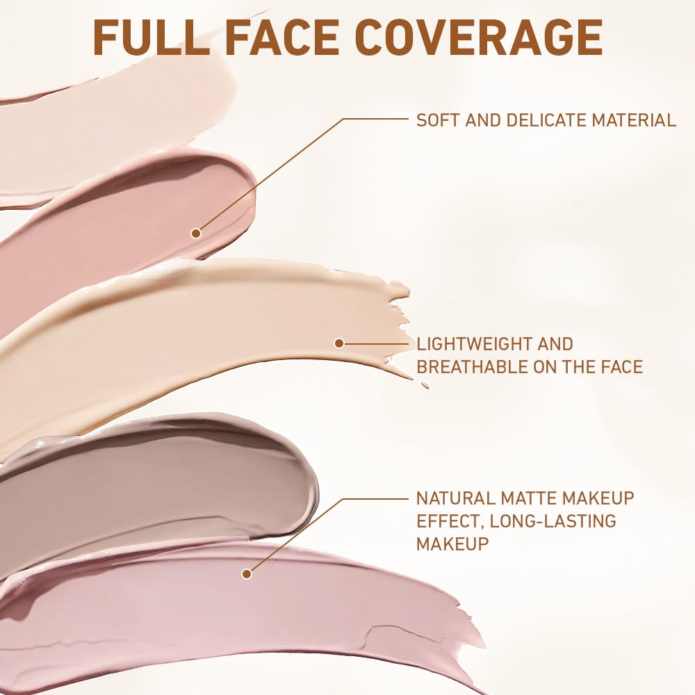 2 pcs Under Eye Full Coverage Concealer Skin Concealer Set- for Dark Circles, Fine Lines, Redness & Discoloration - Waterproof - Natural Finish – 0.7 fl oz (Beige, one pc) - Image 3