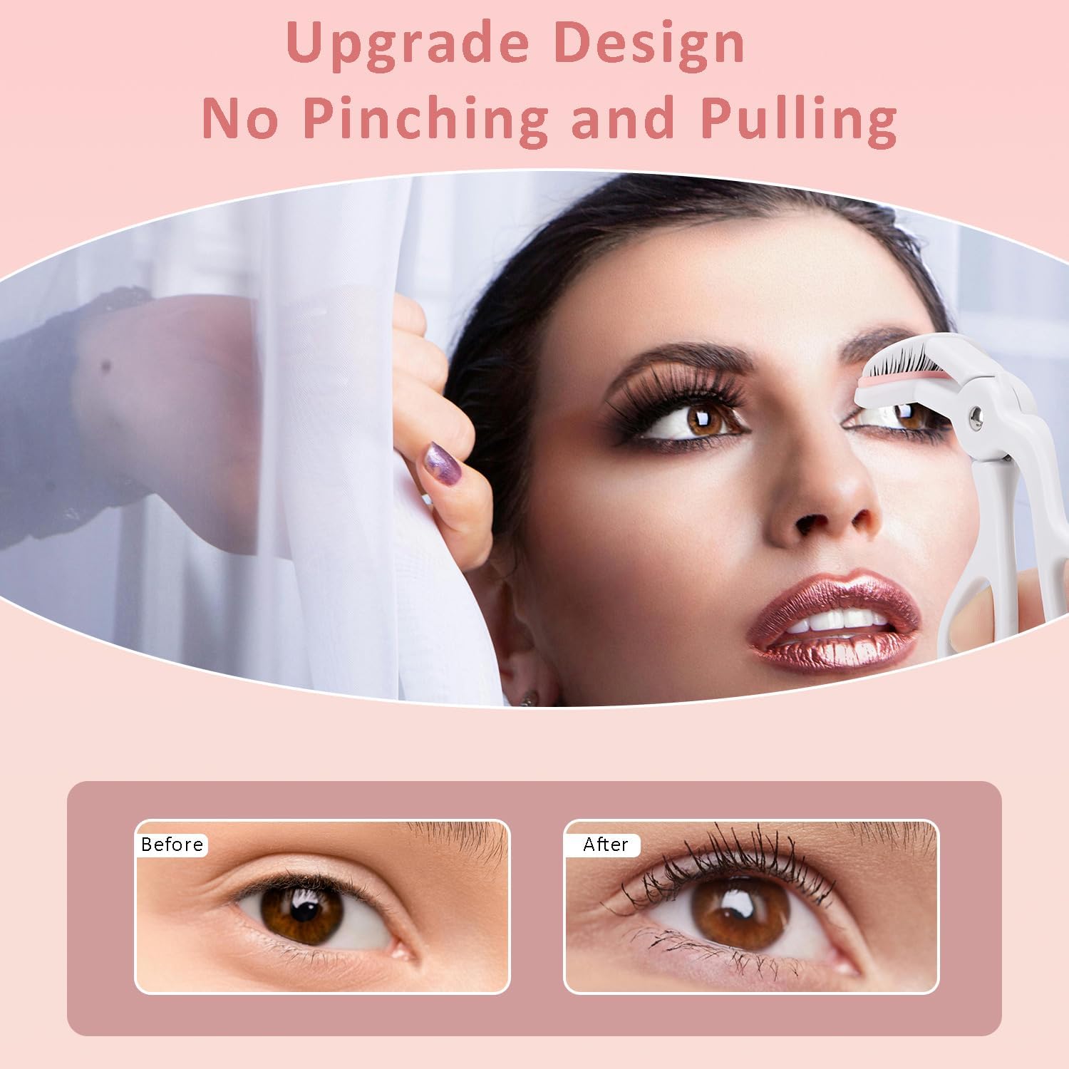 2 Style Eyelash Curler, Premium Plastic Eye Lash Curler, Without Pinching or Pulling Lash Curler Makeup Tool for Women and Girls, Quick Natural Curling for Long Lasting - Image 3