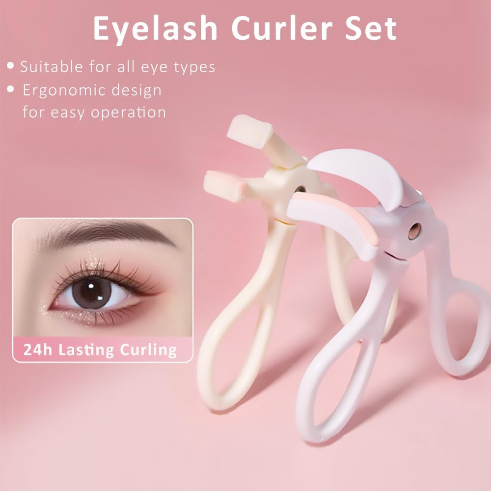 2 Style Eyelash Curler, Premium Plastic Eye Lash Curler, Without Pinching or Pulling Lash Curler Makeup Tool for Women and Girls, Quick Natural Curling for Long Lasting - Image 6