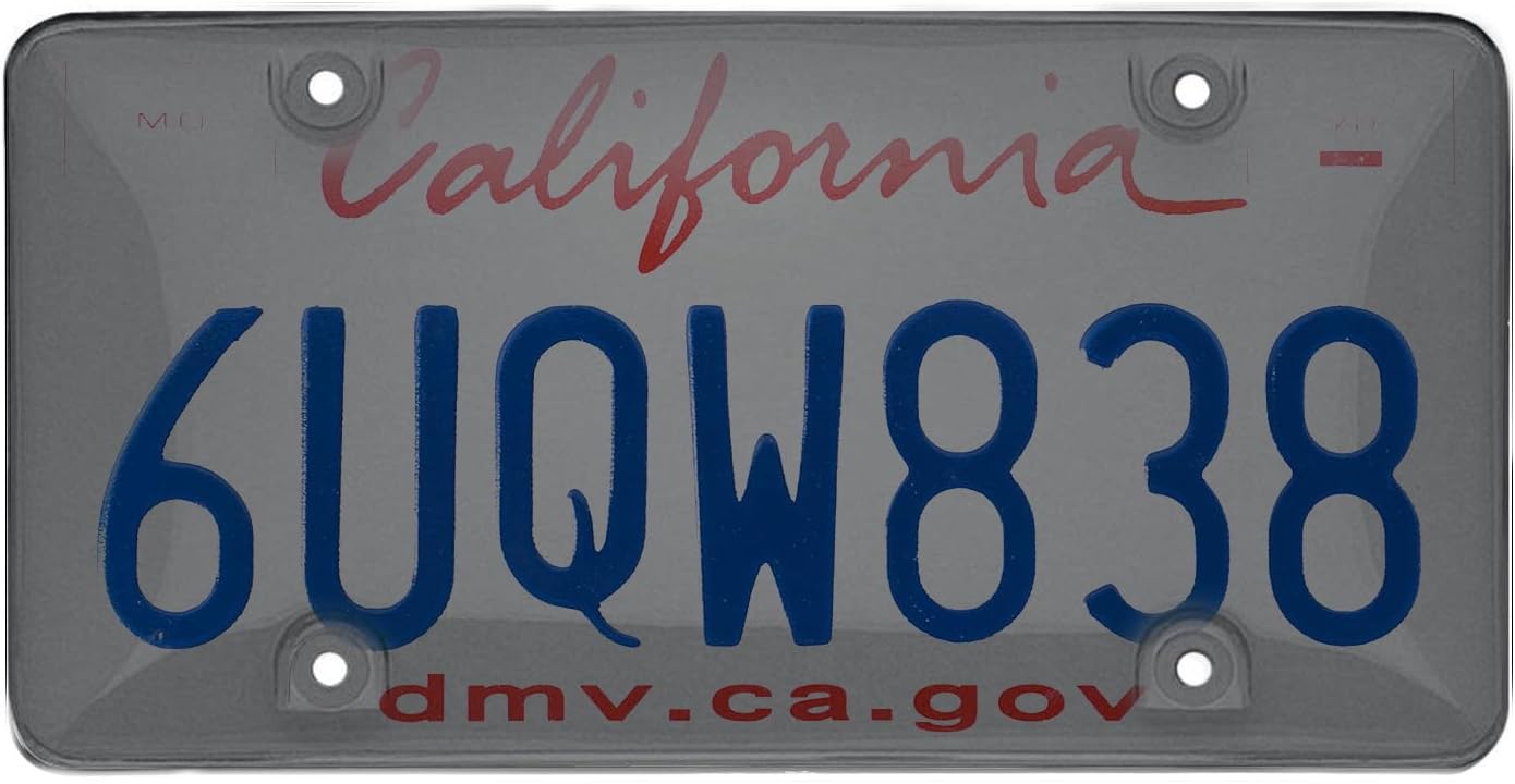 2 Unbreakable License Plate Bubble Covers 4 Holes Universal Fitment Choose Your Shield Color (Clear-B) - Image 2