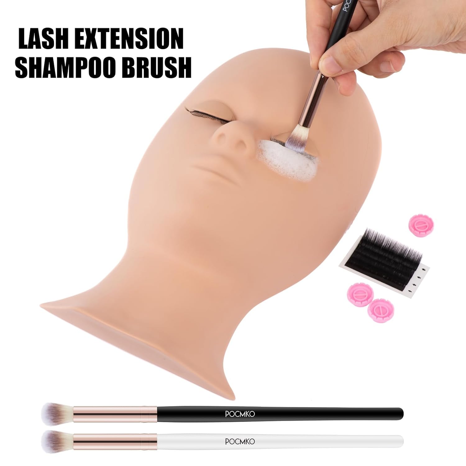 20 PCS Cleansing Brush for Lash Extensions, Lash Shampoo Brushes Set, Eyelash Cleaning Brush for Cleansing Eyelash Extension, Eyelash Extension Shampoo Brushes - Image 3