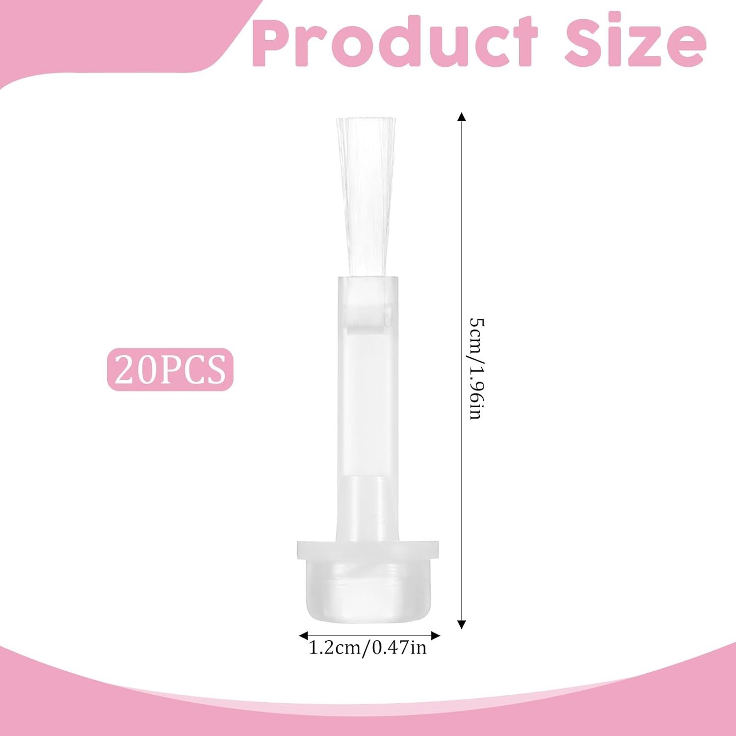 20 Pcs Disposable Nail Polish Brush Replacement Dip Gel Nail Art Brushes for Nails Dip Liquid Soft Bristles Activator Brushes for Base Coat Top Coat, White - Image 5