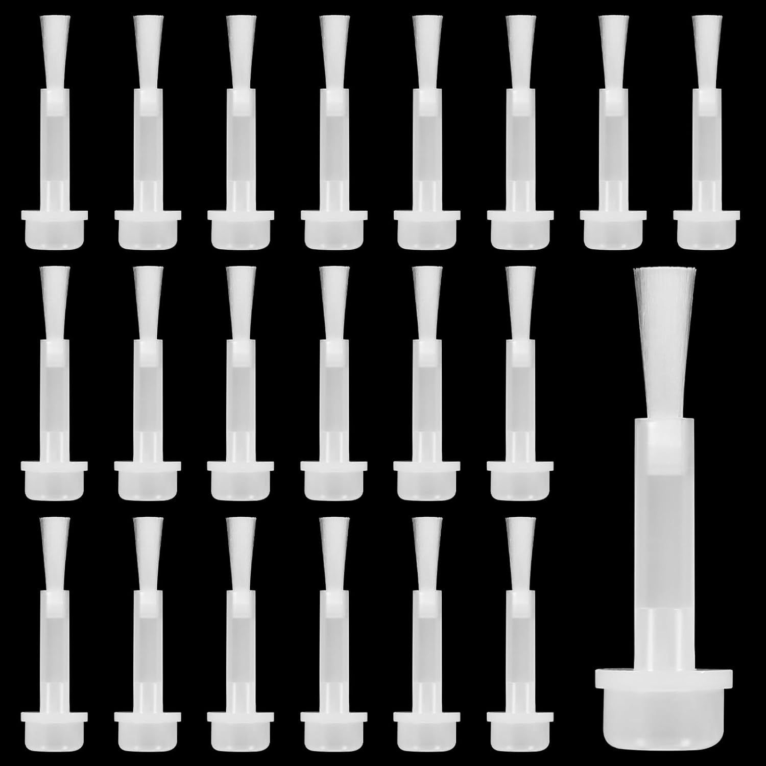 20 Pcs Disposable Nail Polish Brush Replacement Dip Gel Nail Art Brushes for Nails Dip Liquid Soft Bristles Activator Brushes for Base Coat Top Coat, White
