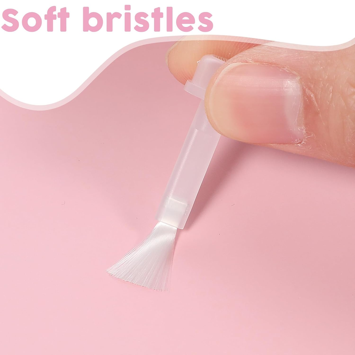 20 Pcs Disposable Nail Polish Brush Replacement Dip Gel Nail Art Brushes for Nails Dip Liquid Soft Bristles Activator Brushes for Base Coat Top Coat, White - Image 3